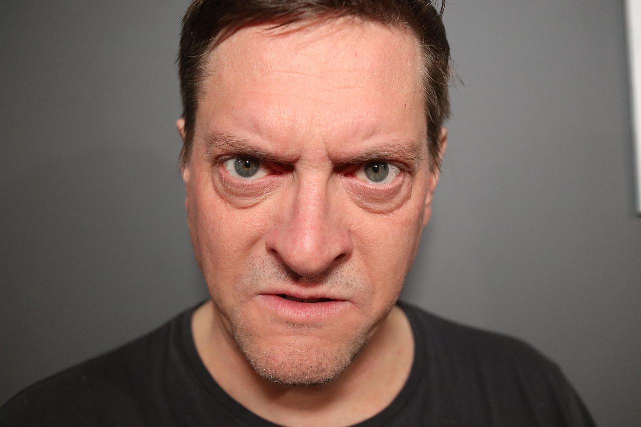 A person expressing anger