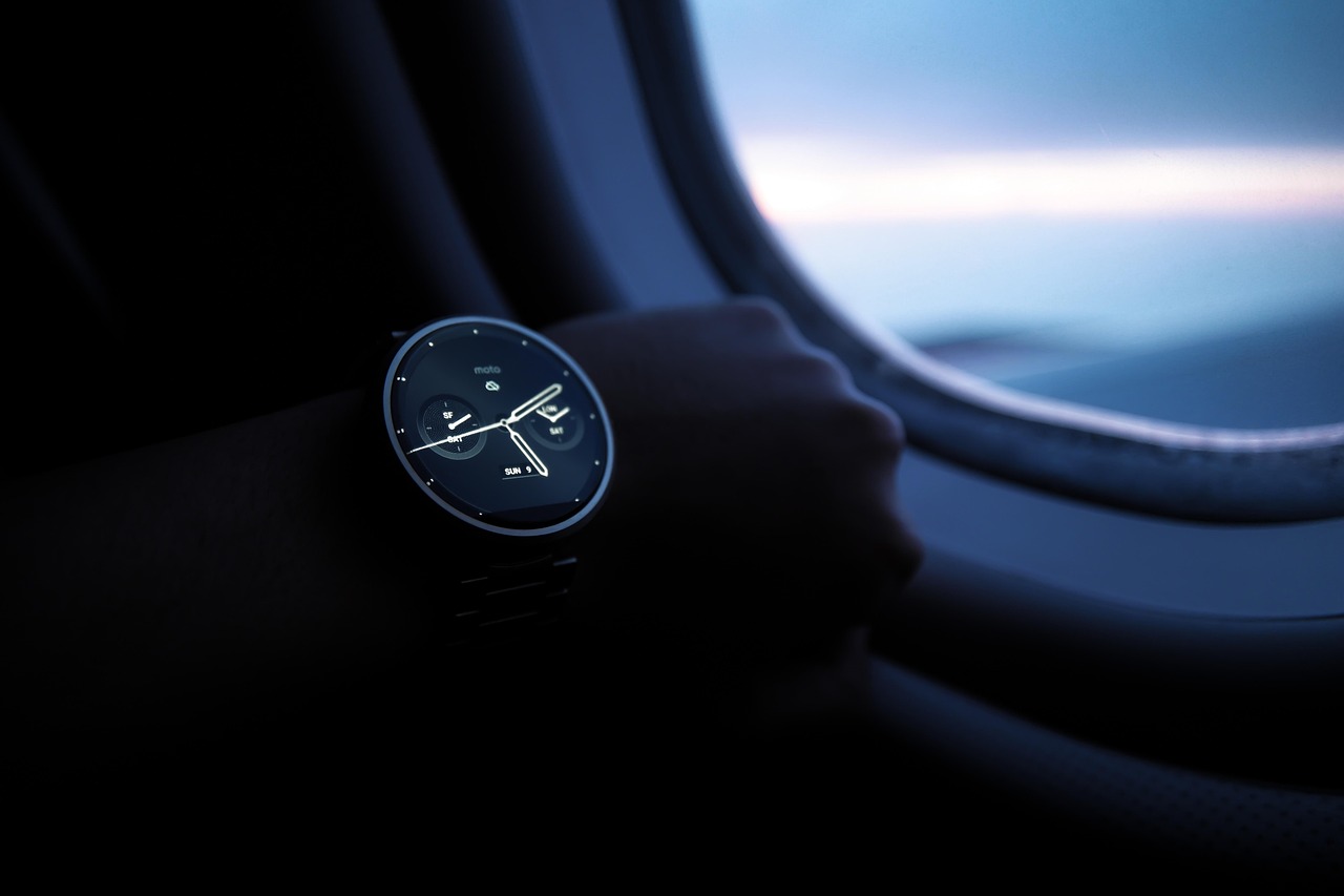A person wearing a wristwatch