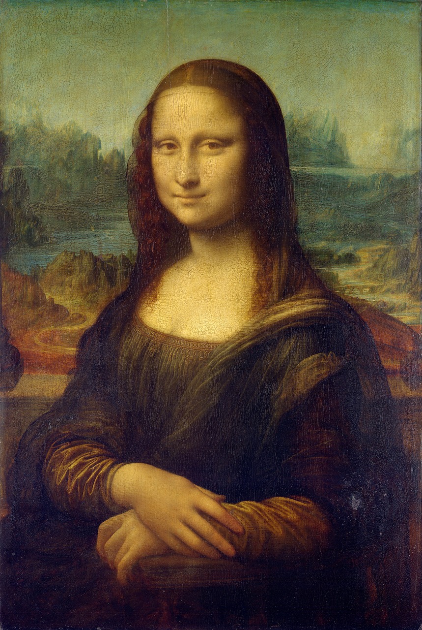 The Mona Lisa, painted by Leonardo da Vinci